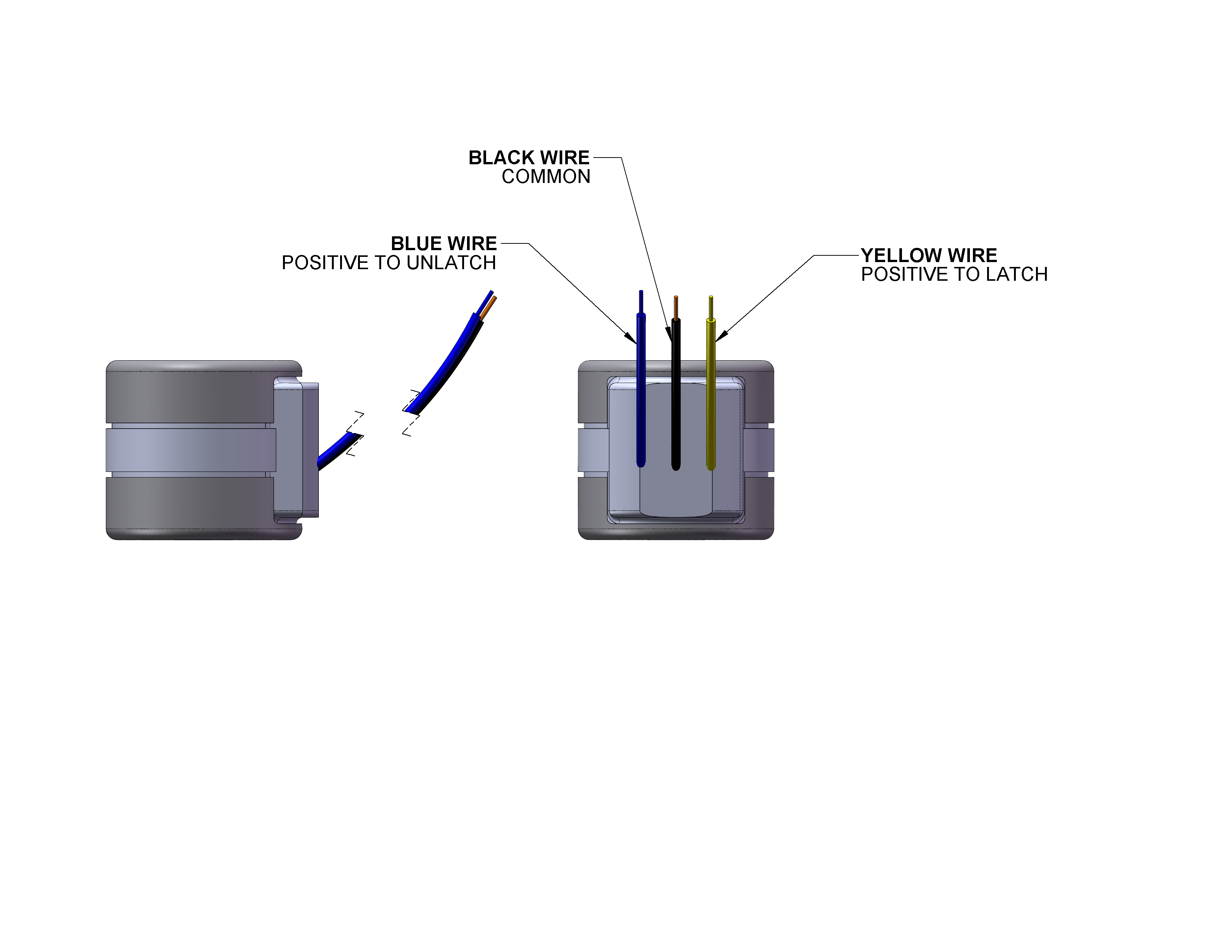 3 WIRE FLYING LEADS LATCHING DIAGRAM