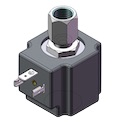 Technical drawing — MODEL O21 1/4-18 NPT 2WNO DIN STYLE COIL
