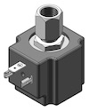 Technical drawing — MODEL O24 1/4-18 NPT 3WNO DIN STYLE COIL