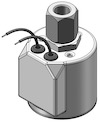 Technical drawing — MODEL O24 1/8-27 NPT 3WNO GROMMET WITH LEADS