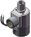 Technical drawing — MODEL 21 1/4-18 NPT 2WNO CONDUIT CONNECTION