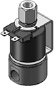 Technical drawing — MODEL 21 1/4-18 NPT 2WNO YOKE WITH SPADE TERMINALS
