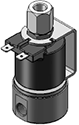 Technical drawing — MODEL 21 1/8-27 NPT 2WNO YOKE WITH SPADE TERMINALS