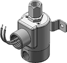 Technical drawing — MODEL 21 1/4-18 NPT 2WNO CONDUIT/BRACKET CONNECTION
