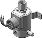 Technical drawing — MODEL 21 MANUAL OVERRIDE 2WNO CONDUIT/BRACKET CONNECTION