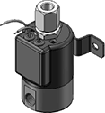 Technical drawing — MODEL 21 1/8-27 NPT 2WNO GROMMET/BRACKET WITH LEADS