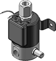 Technical drawing — MODEL 21 MANUAL OVERRIDE 2WNO GROMMET/BRACKET HOUSING WITH LEADS