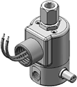 Technical drawing — MODEL 21 MANUAL OVERRIDE 2WNO CONDUIT CONNECTION