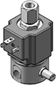Technical drawing — MODEL 21 MANUAL OVERRIDE 2WNO DIN STYLE COIL