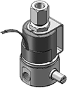 Technical drawing — MODEL 21 MANUAL OVERRIDE 2WNO MOLDED COIL WITH LEADS