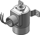 Technical drawing — MODEL 23 BODY OPTION "E" 3WNC EXHAUST TO ATMOSPHERE CONDUIT/BRACKET CONNECTION