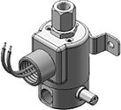 Technical drawing — MODEL 24 MANUAL OVERRIDE 3WNO CONDUIT/BRACKET CONNECTION