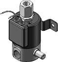 Technical drawing — MODEL 24 MANUAL OVERRIDE 3WNO GROMMET/BRACKET HOUSING WITH LEADS