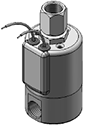 Technical drawing — MODEL 26 1/4-18 NPT 3-WAY MULTI-PURPOSE GROMMET WITH LEADS