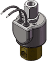 Technical drawing — MODEL 31 1/8-27 NPT 2WNO GROMMET WITH LEADS