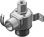 Technical drawing — MODEL 35 1/8-27 NPT 3-WAY DIRECTIONAL CONTROL CONDUIT/BRACKET CONNECTION