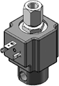 Technical drawing — MODEL 36 1/8-27 NPT 3-WAY MULTI-PURPOSE DIN STYLE COIL