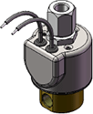 Technical drawing — MODEL 36 1/8-27 NPT 3-WAY MULTI-PURPOSE GROMMET WITH LEADS