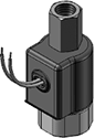 Technical drawing — MODEL 51 STUD MOUNT BODY 2WNO GROMMET WITH LEADS