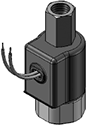 Technical drawing — MODEL 54 STUD MOUNT BODY 3WNO GROMMET WITH LEADS