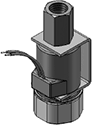 Technical drawing — MODEL 54 STUD MOUNT BODY 3WNO YOKE WITH LEADS