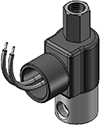 Technical drawing — MODEL LLW53 1/8-27 NPT 3WNC PIPED EXHAUST CONDUIT CONNECTION
