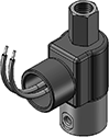 Technical drawing — MODEL LLW53 10-32 PORTS 3WNC PIPED EXHAUST CONDUIT CONNECTION