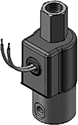 Technical drawing — MODEL LLW53 10-32 PORTS 3WNC PIPED EXHAUST GROMMET WITH LEADS