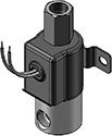 Technical drawing — MODEL LLW53 METERED BODY 3WNC PIPED EXHAUST GROMMET/BRACKET WITH LEADS