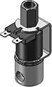 Technical drawing — MODEL LLW53 1/8-27 NPT 3WNC PIPED EXHAUST YOKE WITH SPADE TERMINALS