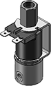 Technical drawing — MODEL LLW53 10-32 PORTS 3WNC PIPED EXHAUST YOKE WITH SPADE TERMINALS