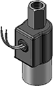 Technical drawing — MODEL LW51 BODY OPTION "O" 2WNO GROMMET WITH LEADS