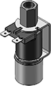 Technical drawing — MODEL LW51 BODY OPTION "O" 2WNO YOKE WITH SPADE TERMINALS