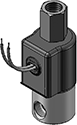 Technical drawing — 1/8-27 NPT 3WNC PIPED EXHAUST GROMMET WITH LEADS