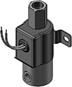Technical drawing — 10-32 PORTS 3WNC PIPED EXHAUST GROMMET/BRACKET WITH LEADS