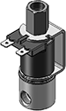 Technical drawing — 1/8-27 NPT 3WNC PIPED EXHAUST YOKE WITH SPADE TERMINALS