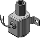 Technical drawing — MODEL OLLW53 3WNC PIPED EXHAUST GROMMET/BRACKET HOUSING WITH LEADS