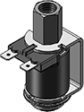 Technical drawing — MODEL OLW51 2WNO YOKE WITH SPADE TERMINALS