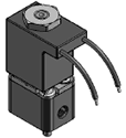 Technical drawing — MODEL 582 2WNC 19 PLASTIC BODY WITH 10-32 PORTS
