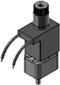 Technical drawing — MODEL 585 3-WAY DIRECTIONAL CONTROL PIPED EXHAUST MOLDED LEADS COIL MANIFOLD MOUNT PLASTIC BODY