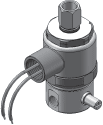 Technical drawing — MODEL E21 MANUAL OVERRIDE 2WNO EXPLOSION PROOF