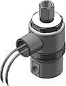 Technical drawing — MODEL E23 1/8-27 NPT 3WNC PIPED EXHAUST EXPLOSION PROOF
