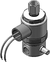 Technical drawing — MODEL E24 MANUAL OVERRIDE 3-WAY NORMALLY OPEN EXPLOSION PROOF