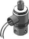 Technical drawing — MODEL E24 METERING 3-WAY NORMALLY OPEN EXPLOSION PROOF