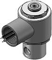 Technical drawing — MODEL E53 1/8-27 NPT 3WNC EXHAUST TO ATMOSPHERE EXPLOSION PROOF
