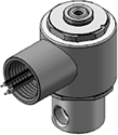 Technical drawing — MODEL E53 BODY OPTION "O" 3WNC EXHAUST TO ATMOSPHERE EXPLOSION PROOF