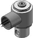 Technical drawing — MODEL E53 BODY OPTION "R" 3WNC EXHAUST TO ATMOSPHERE EXPLOSION PROOF