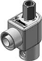 Technical drawing — MODEL ELW53 1/8-27 NPT 3WNC PIPED EXHAUST EXPLOSION PROOF