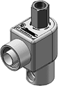 Technical drawing — MODEL ELW53 METERED BODY 3WNC PIPED EXHAUST EXPLOSION PROOF