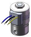 Technical drawing — MODEL 22 3-WIRE 1/8-27 NPT 2WNC MAGNETIC LATCHING COIL WITH LEADS
